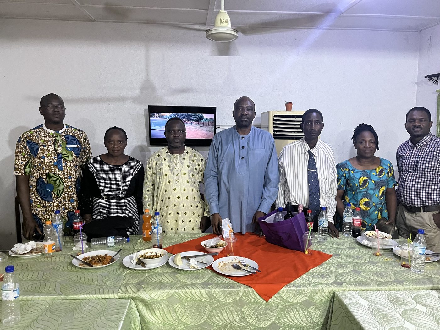 Faculty members at the dinner