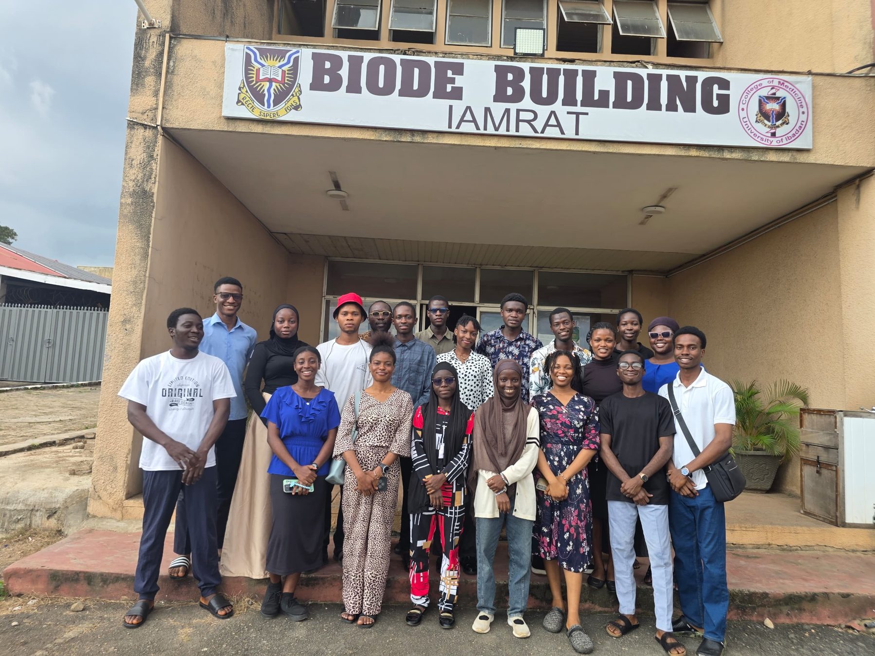 IBRT members in front of the Biode Building, IAMRAT, University of Ibadan