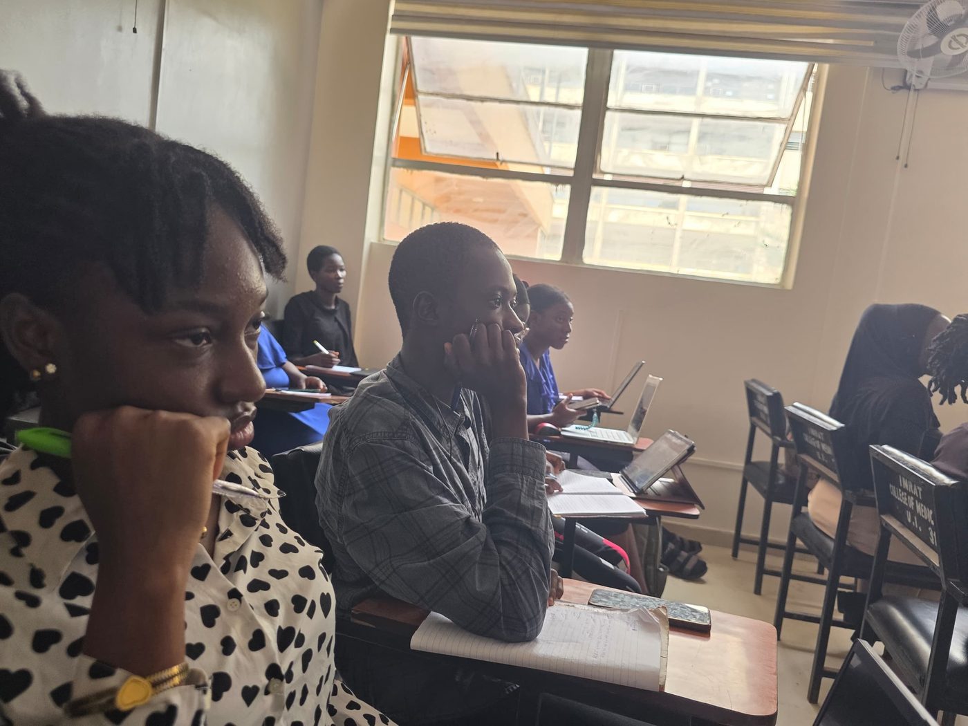Trainees during in-house training